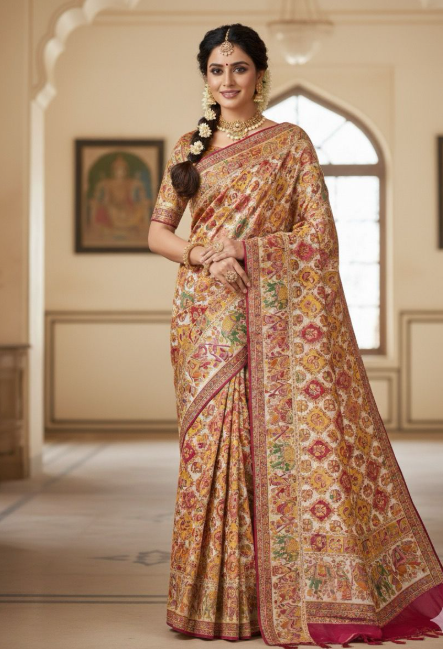 Elegant Pashmina Saree with Classic Finish