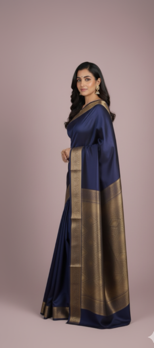 Royal Purple Silk Saree – Timeless Elegance with Modern Grace