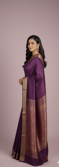 Radiant Reddish-Pink Silk Saree – Grace with a Glow